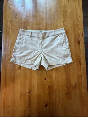 J.Crew Women's Cream Cotton Chino Shorts